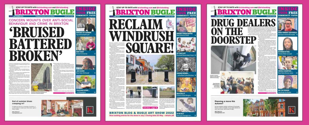 montage of newspaper front pages